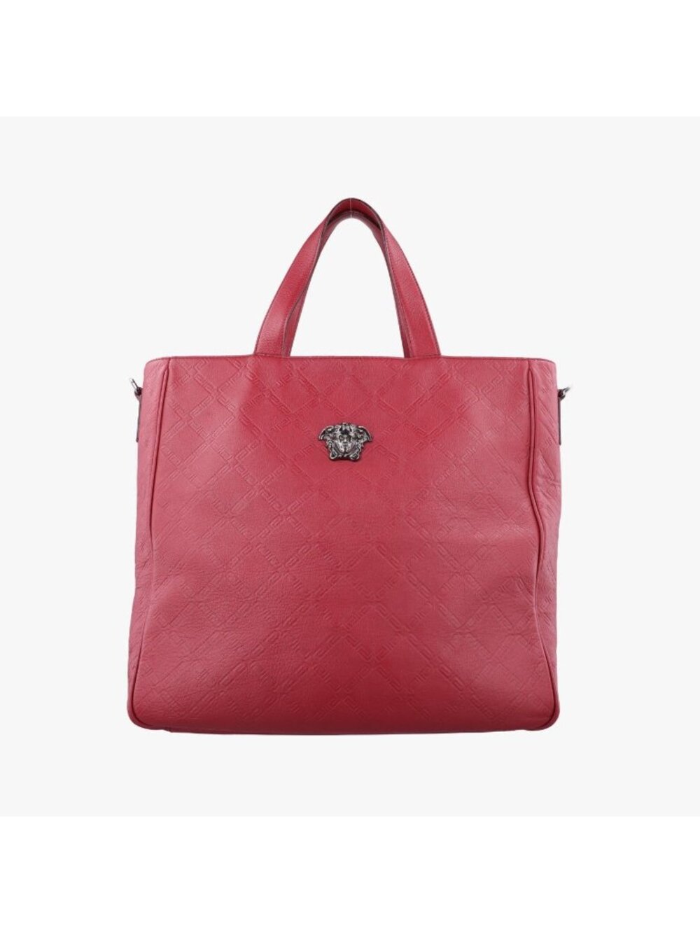 Versace Medusa Red Leather Handbag